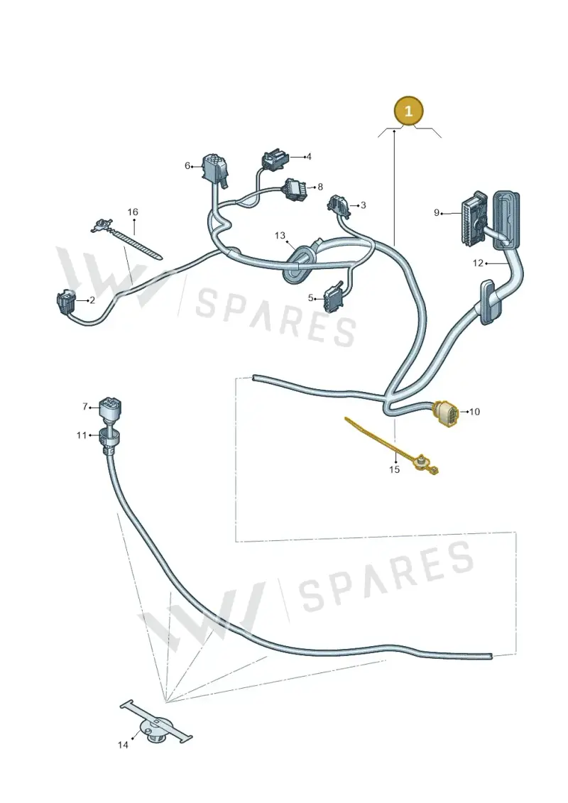 1S2971121DR — Volkswagen E-up! (2013-2016) diagram 772972330, position 1