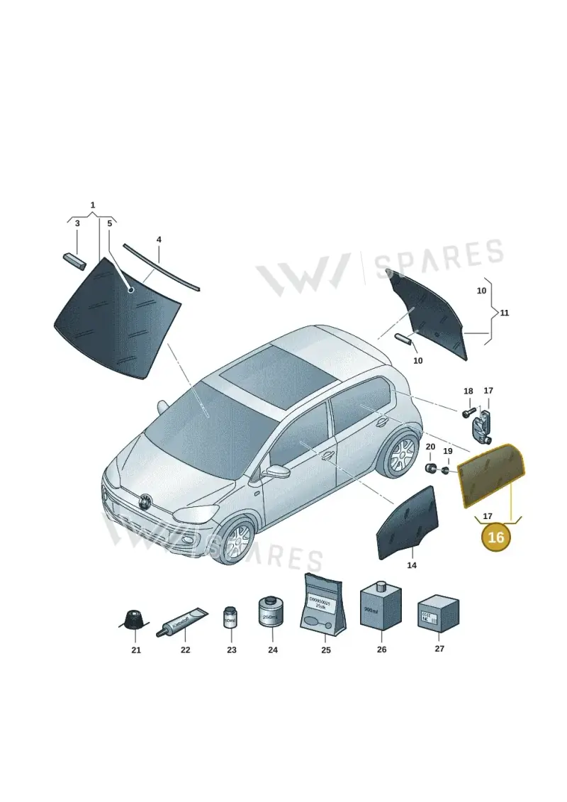 1S4839101L — Skoda Citigo (2019-2021) diagram 727845002, position 16