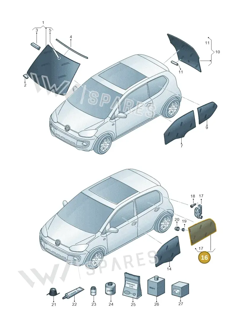 1S4839102K — SEAT Mii (2011-2019) diagram 723845000, position 16