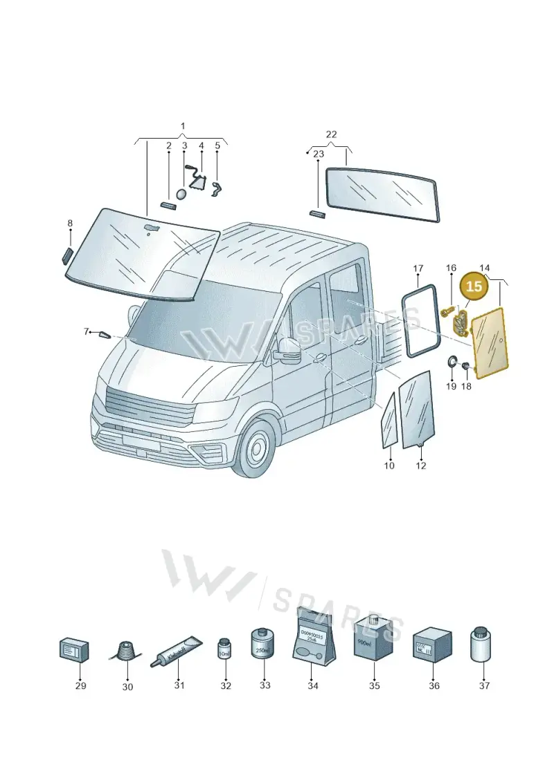 1S4847105C — Volkswagen Crafter (2016-2025) diagram 807845000, position 15
