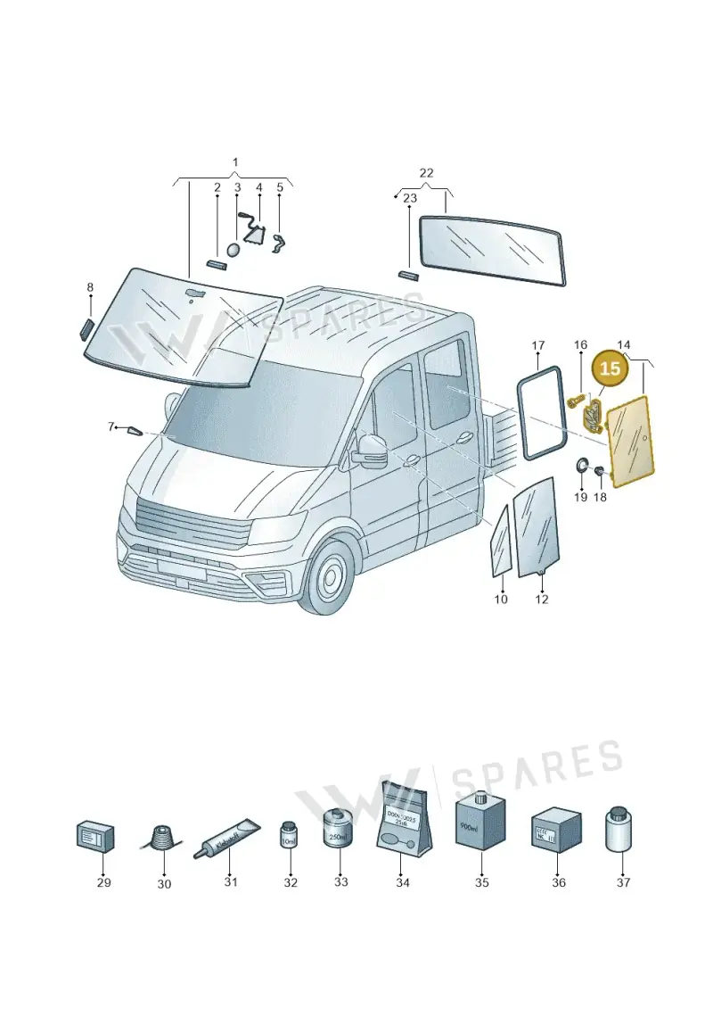 1S4847106C — Volkswagen Crafter (2016-2025) diagram 807845000, position 15