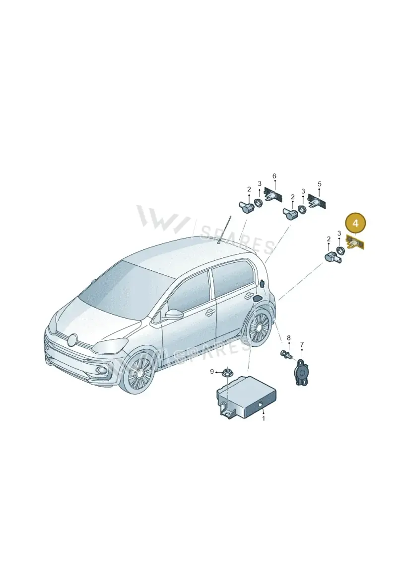 1S6919491G — Volkswagen up! (2016-2023) diagram 892919000, position 4