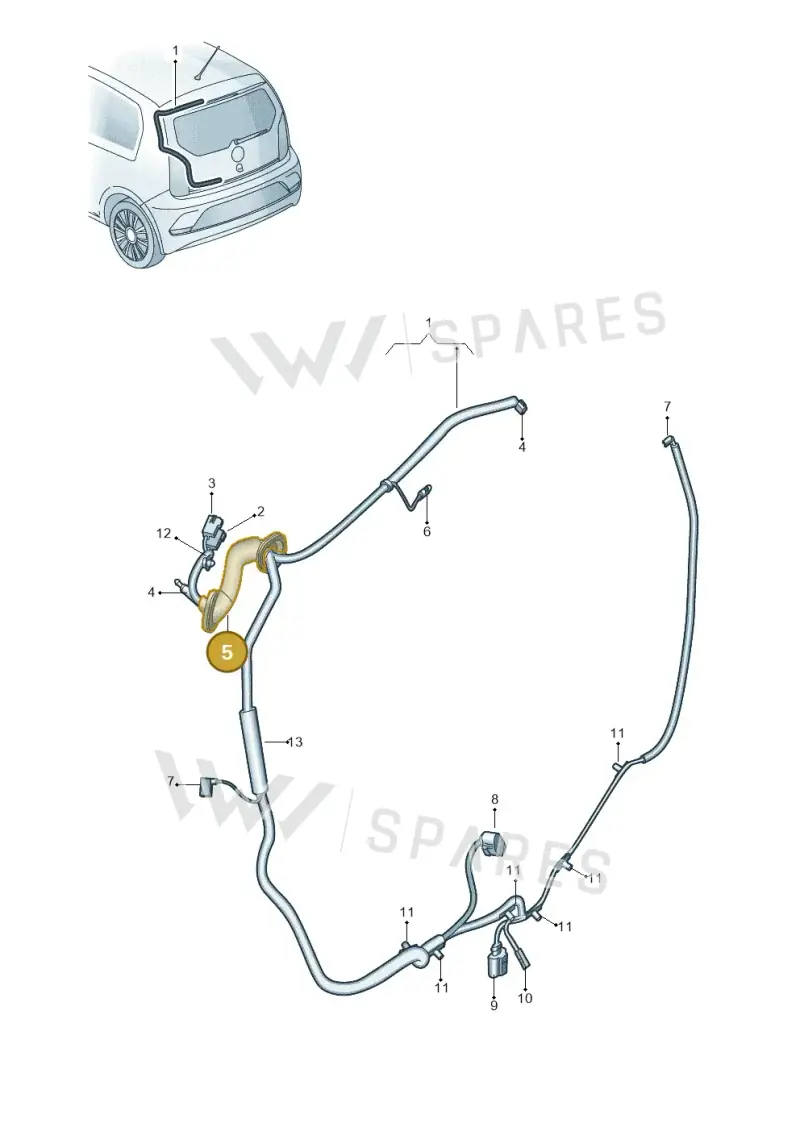 1S6971829 — Volkswagen Up! 1.0 BlueMotion (2016-2023) diagram 892972081, position 5