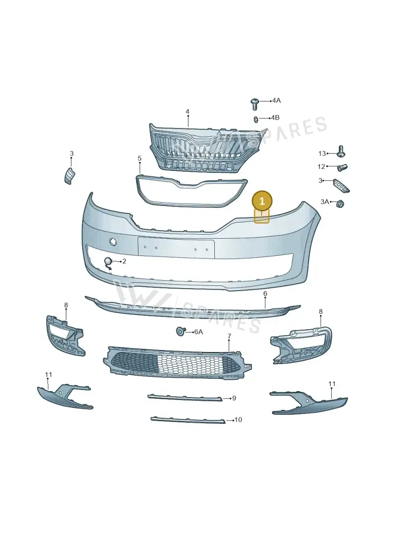 1ST807221H — Skoda Citigo (2019-2021) diagram 583807000, position 1