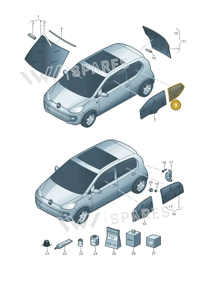 1ST845042LNVB — Skoda Citigo (2011-2019) diagram 727845000, position 9