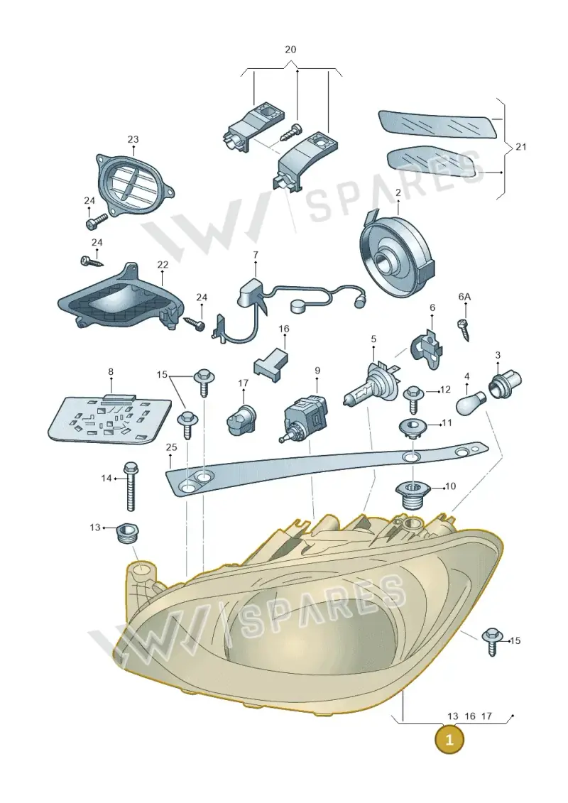 1ST941006A — Skoda Citigo (2019-2021) diagram 727941100, position 1