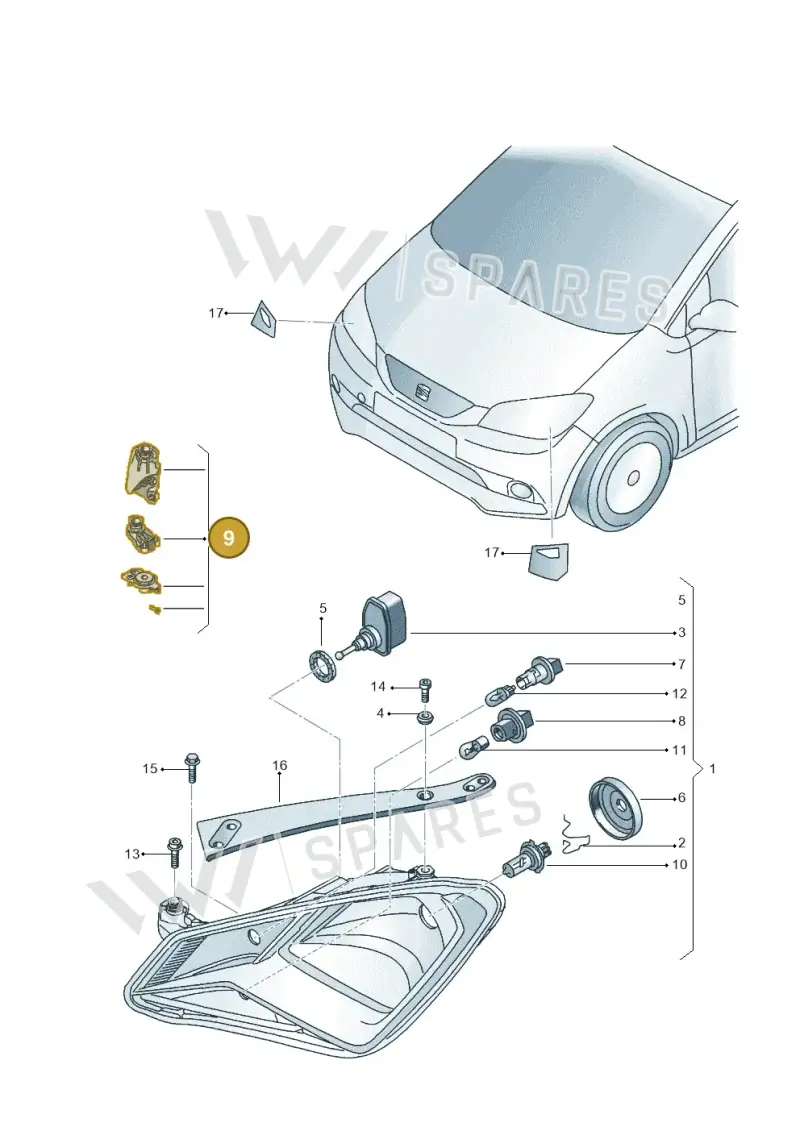 1ST998226 — SEAT Mii Electric (2020-2021) diagram 735941000, position 9