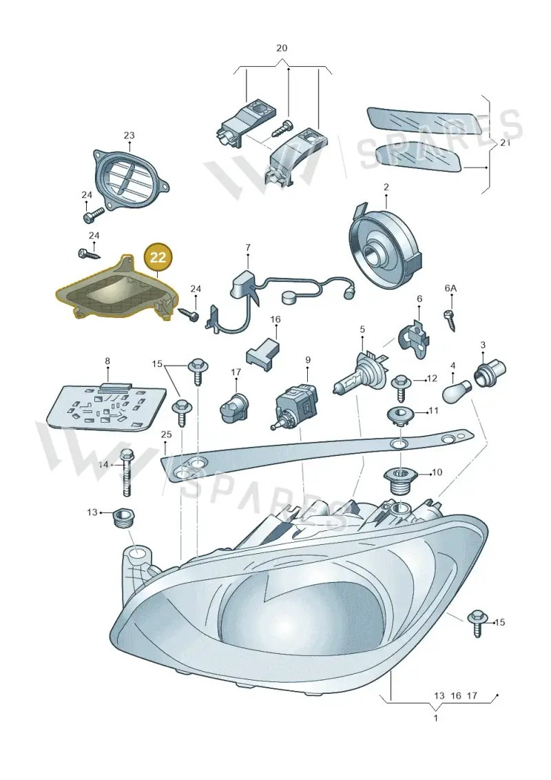 1ST998296 — Skoda Citigo (2019-2021) diagram 727941100, position 22
