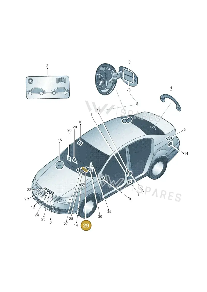 1T0000294 — Volkswagen Passat CC (2011-2016) diagram 656010000, position 29