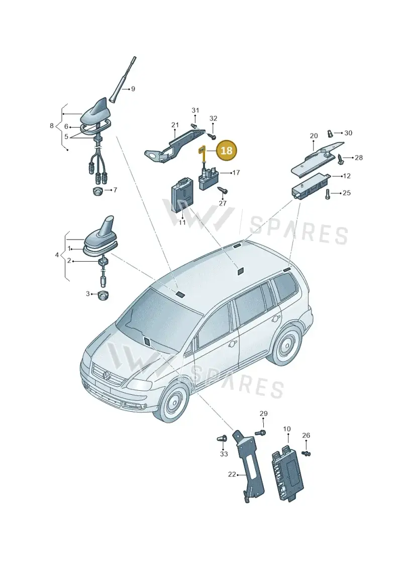 1T0035550L — Volkswagen TOURAN (2005-2006) diagram 409035100, position 18