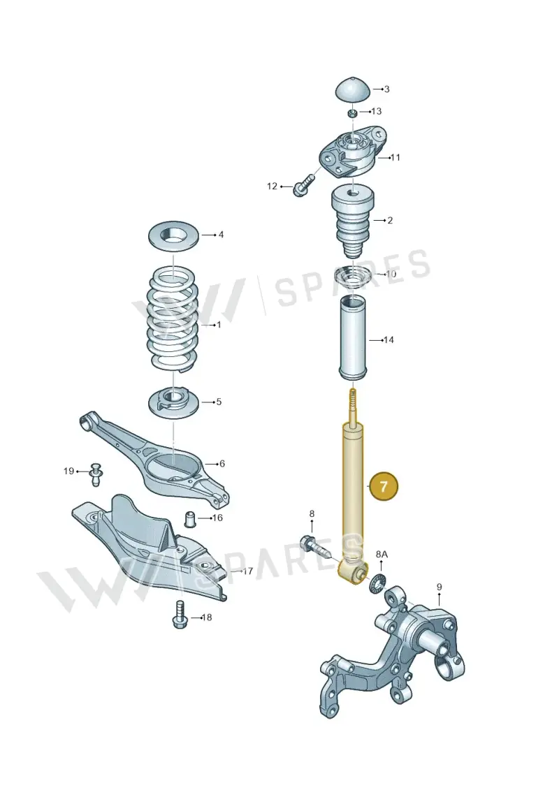 1T0513029S — Volkswagen Touran 2.0 (2010-2015) diagram 409511000, position 7