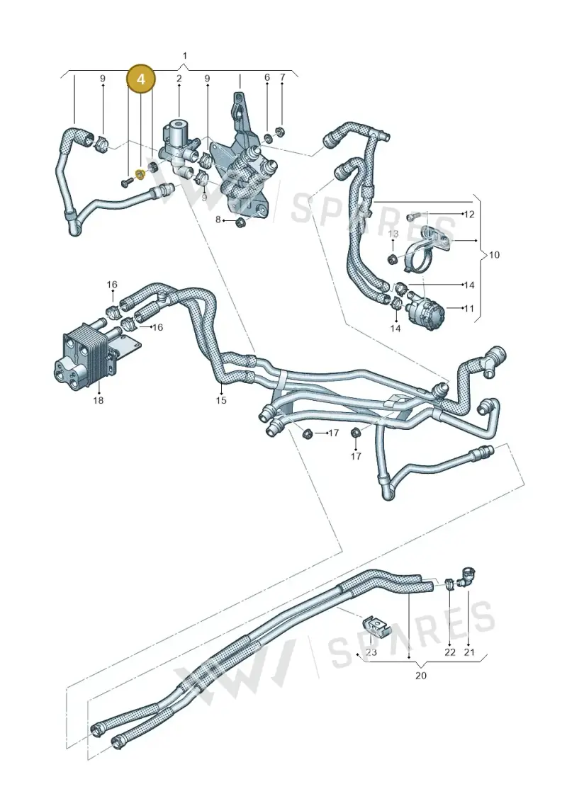 1T0805179A — Volkswagen Golf 2.0 BlueMotion (2019-2024) diagram 746819970, position 4