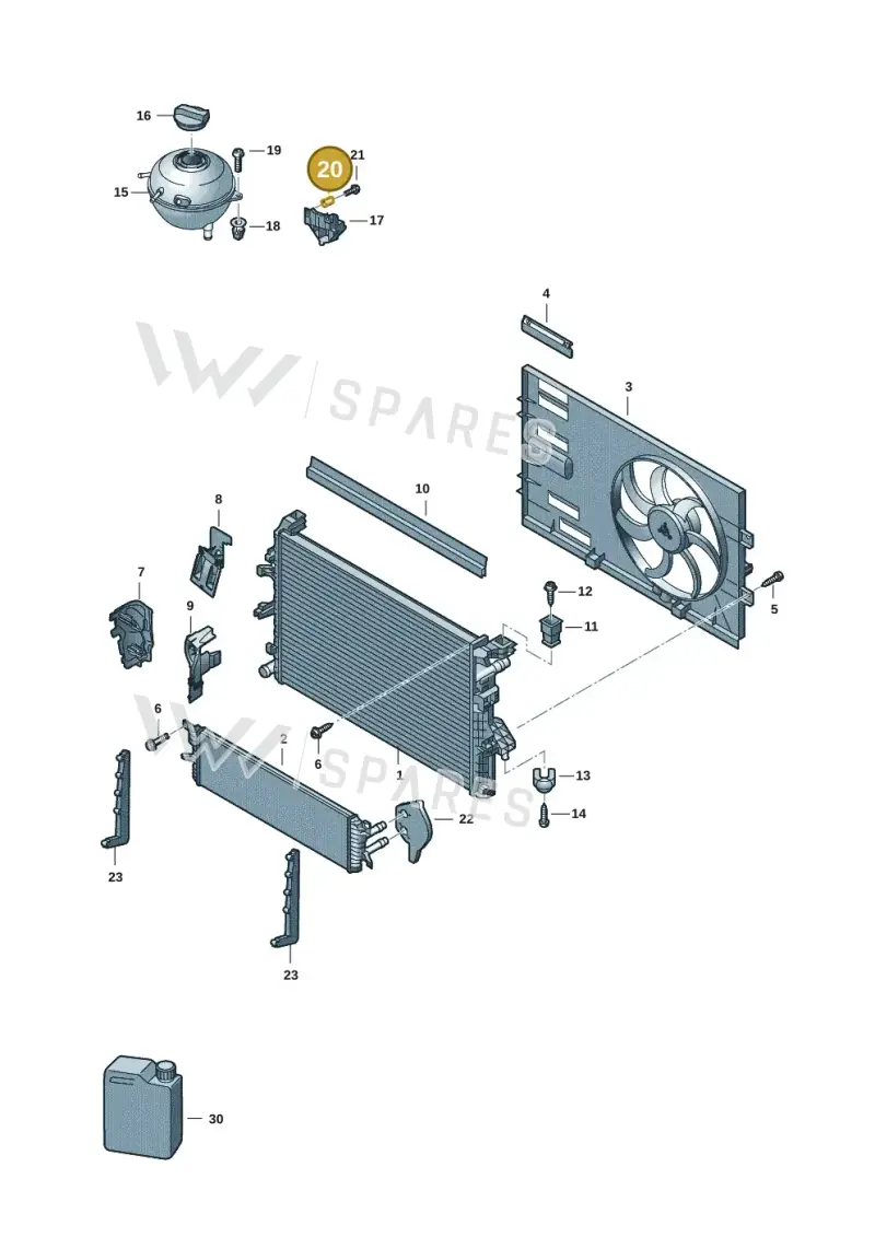 1T0805179A — Volkswagen Transport. multivan (2019-2024) diagram 7em122150, position 20