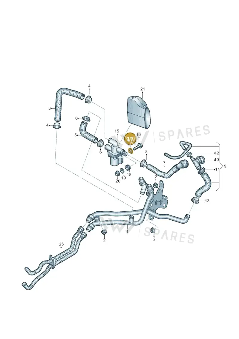 1T0805179A — Volkswagen Caddy Maxi Kombi (2020-2024) diagram 869819900, position 17