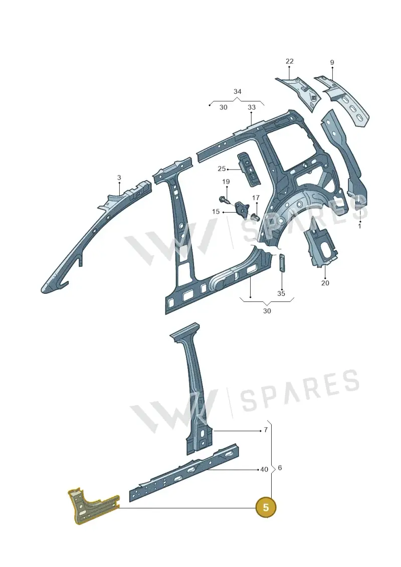 1T0809203 — Volkswagen TOURAN (SVW)       "CN"04> (2004-) diagram 446809000, position 5