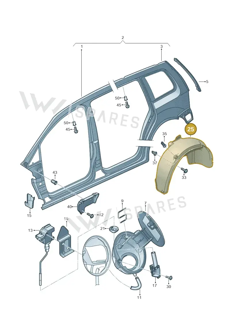 1T0810971D — Volkswagen TOURAN (2005-2006) diagram 409809100, position 25