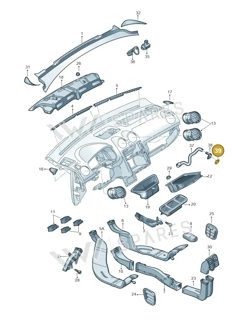 1T0816355 — Volkswagen Caddy Maxi Kombi (2010-2015) diagram 690819300, position 39