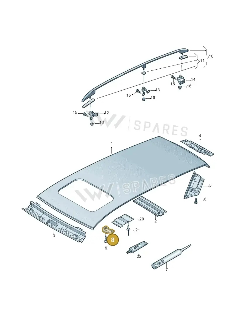 1T0817543 — Volkswagen TOURAN (2006-) diagram 409817100, position 8