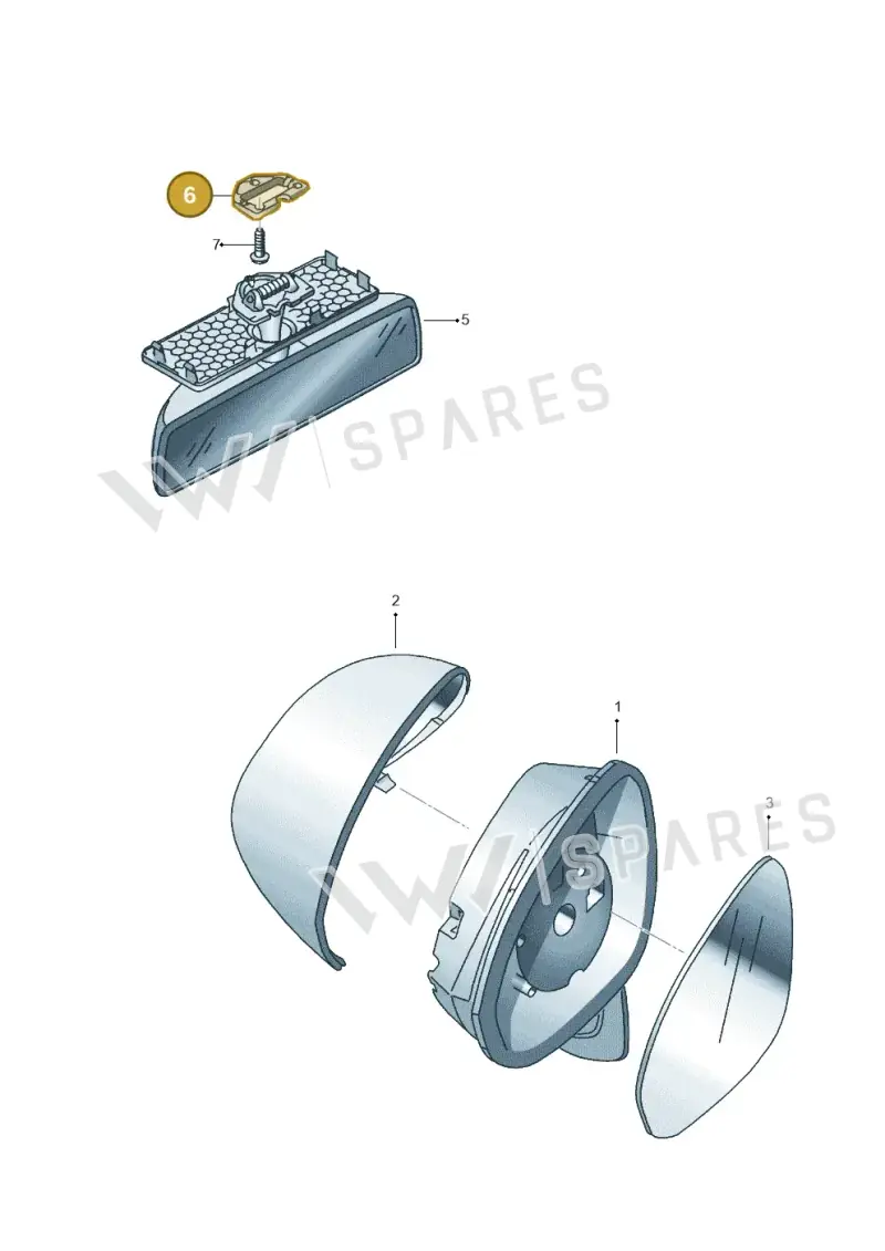 1T0817543 — SEAT Leon Stylance (2010-2012) diagram 703857410, position 6