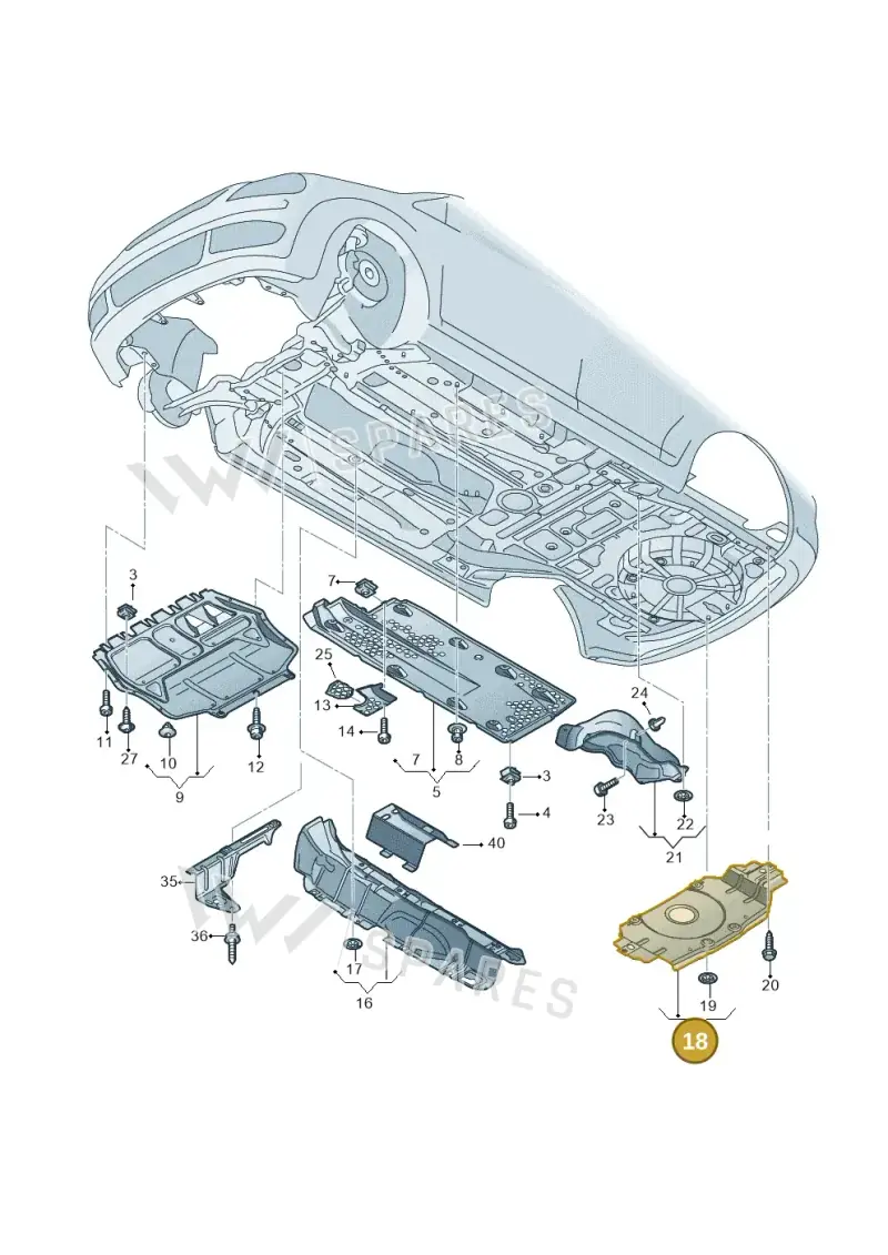 1T0825711F — Volkswagen Touran 2.0 (2010-2015) diagram 694825100, position 18