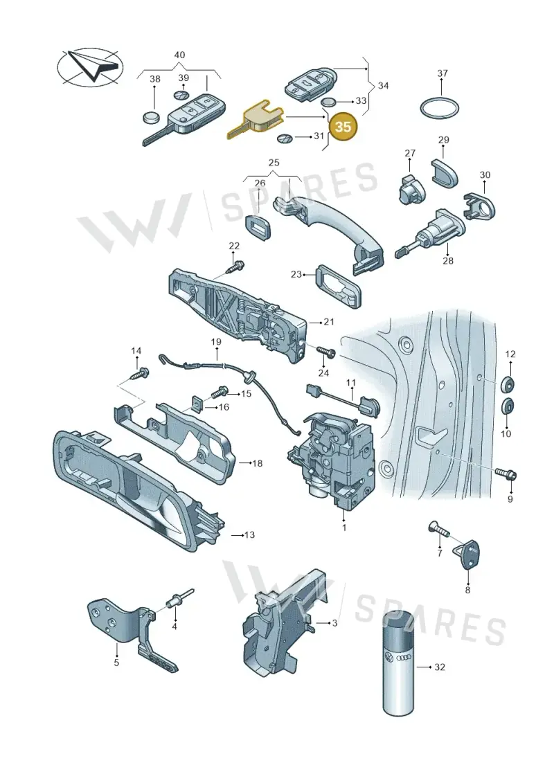 1T0837246DINF — Volkswagen Touran 2.0 (2010-2015) diagram 409837000, position 35