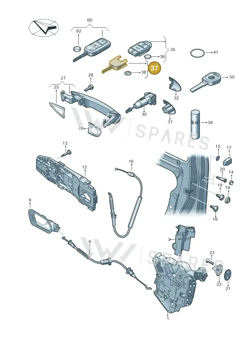 1T0837246DINF — Volkswagen Golf (2009-2014) diagram 649837000, position 37