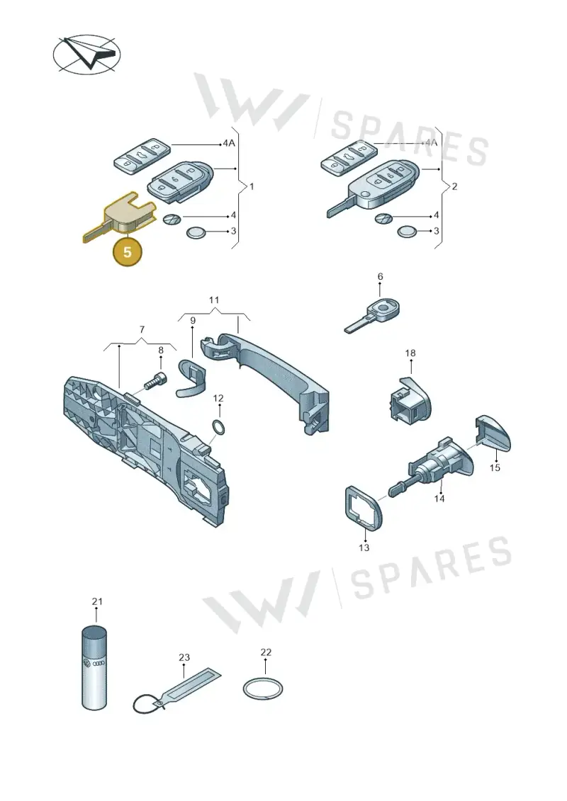 1T0837246DINF — Volkswagen Tiguan 4Motion (2011-2018) diagram 634837100, position 5
