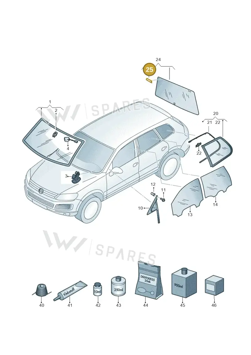 1T0845237 — Volkswagen Touareg (2014-2018) diagram 693845000, position 25