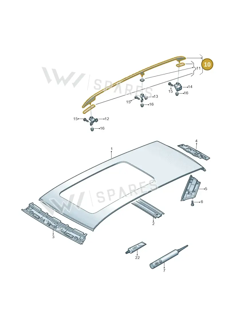 1T0860026J03C — Volkswagen Touran 2.0 (2010-2015) diagram 694817100, position 10