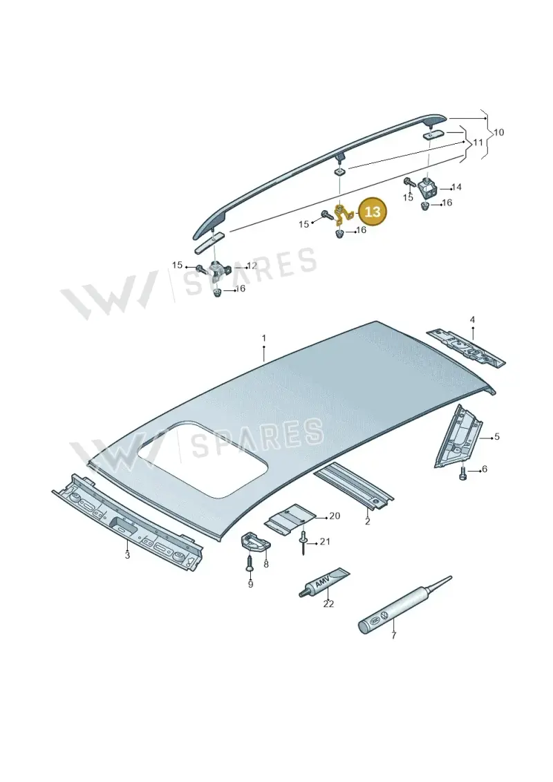 1T0860199D — Volkswagen Touran 1.9 (2008-2010) diagram 409817100, position 13