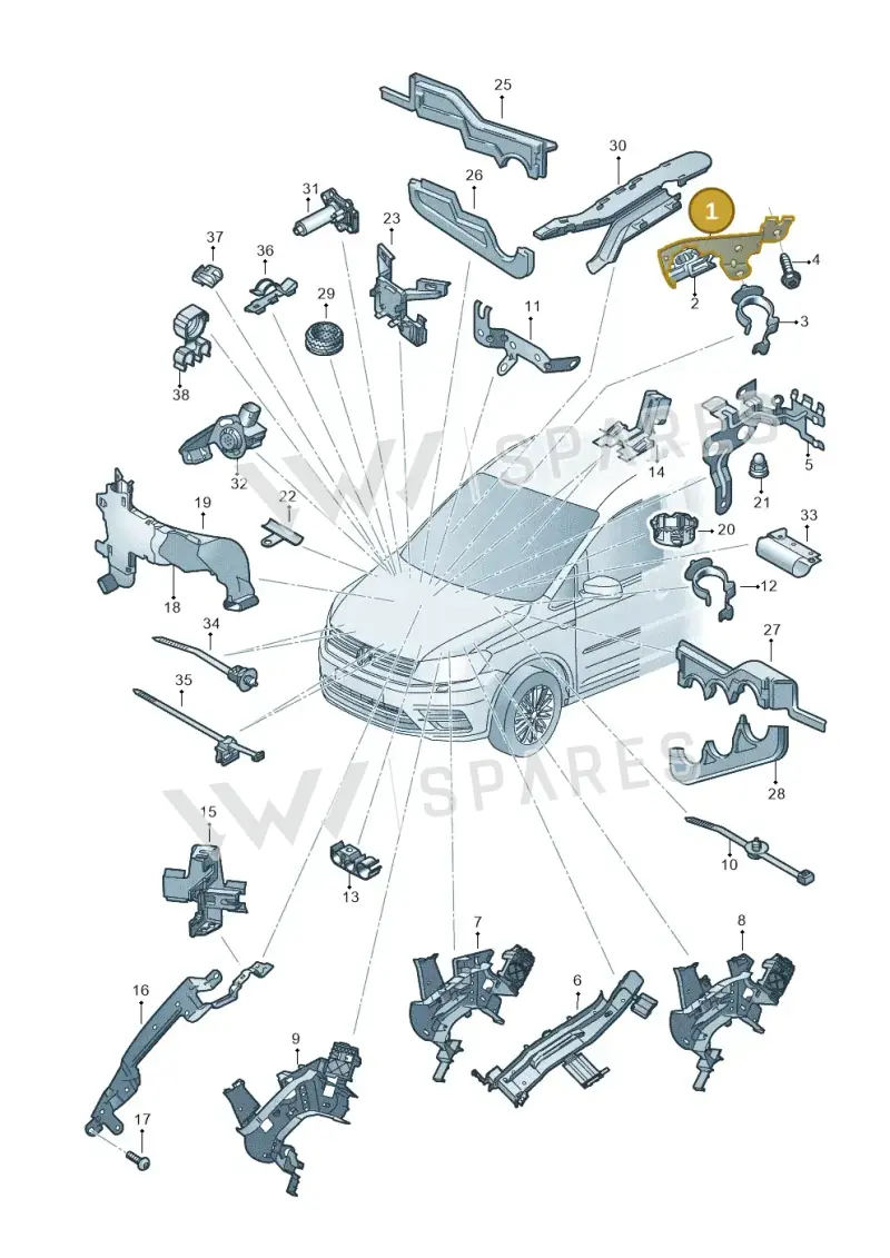 1T0906285C — Volkswagen Caddy kombi (2015-2020) diagram 866971840, position 1