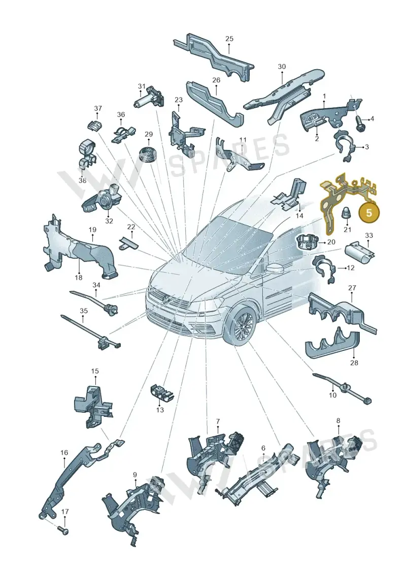 1T0906469C — Volkswagen Caddy kombi (2015-2020) diagram 866971840, position 5