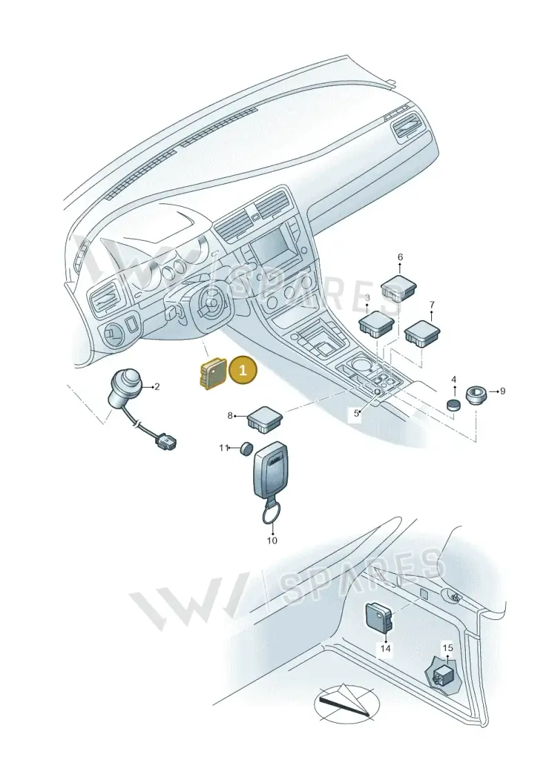 1T0919241 — Volkswagen Golf 2.0 (2016-2020) diagram 763941510, position 1