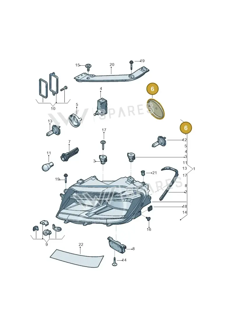 1T0941607D — Volkswagen Tiguan 2.0 4Motion (2017-2024) diagram 833941000, position 6