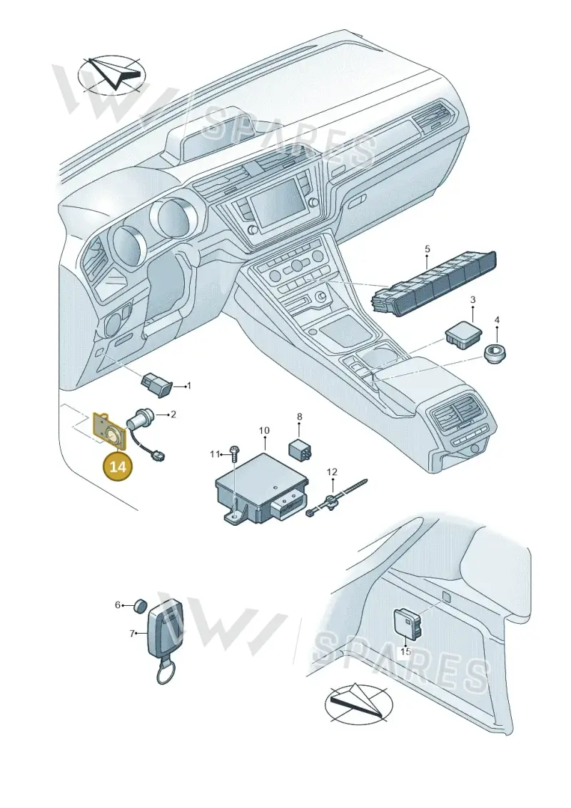 1T0959741 — Volkswagen Touran 2,0 BlueMotion (2015-2024) diagram 869941510, position 14