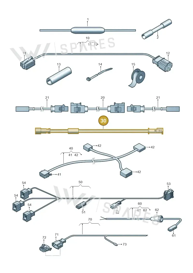 1T0971013 — Volkswagen Passat saloon (2014-2024) diagram 793971960, position 30