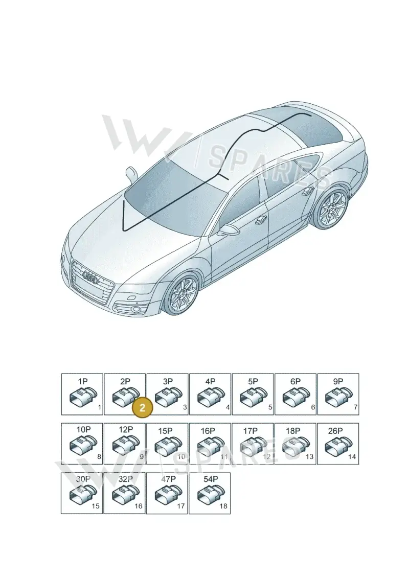 1T0971582F — Audi RS7 Sportback (2013-2018) diagram 765971850, position 2