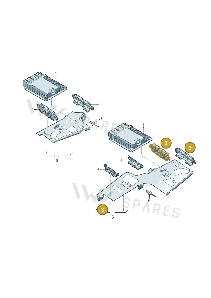 1T0971739G — Audi R8 Spyder (2015-2024) diagram 872906000, position 3+7