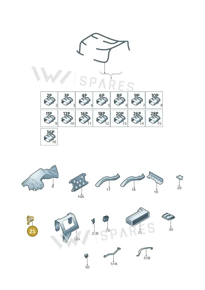 1T0971815 — Volkswagen TOURAN (SVW)       "CN"04> (2004-) diagram 446971820, position 21
