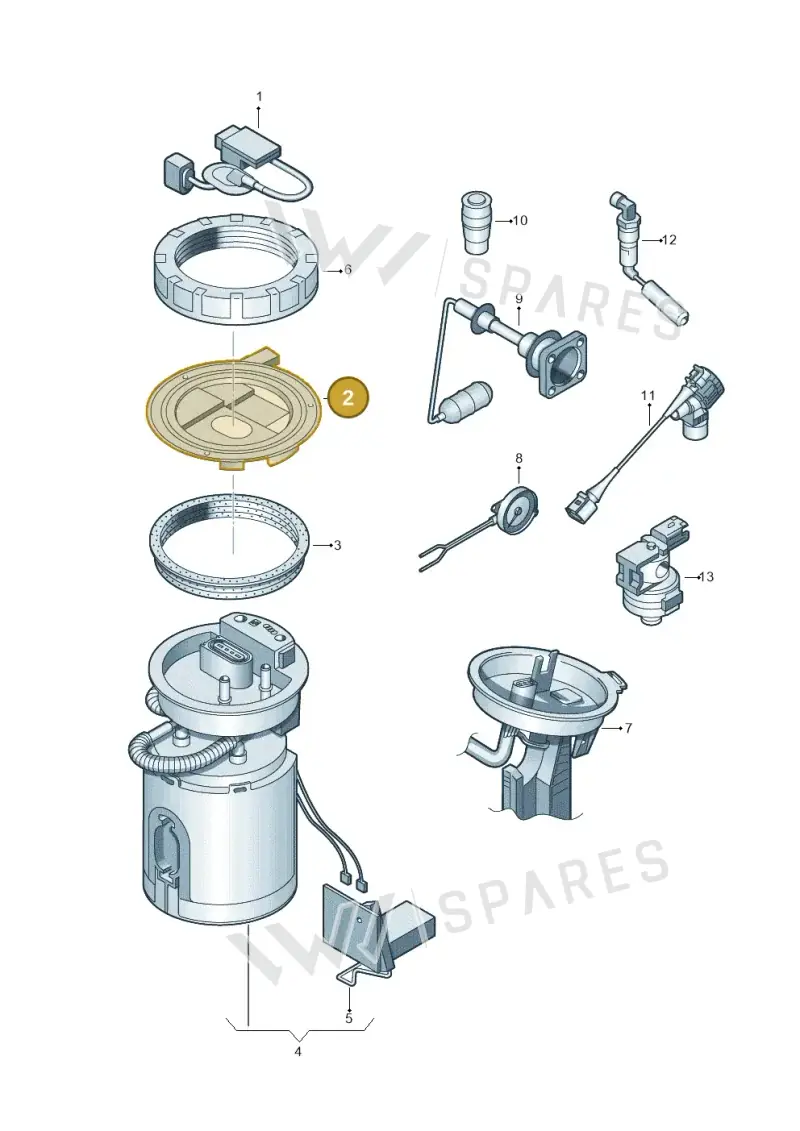 1T0971839E — Volkswagen Touran 2.0 (2010-2015) diagram 409919300, position 2
