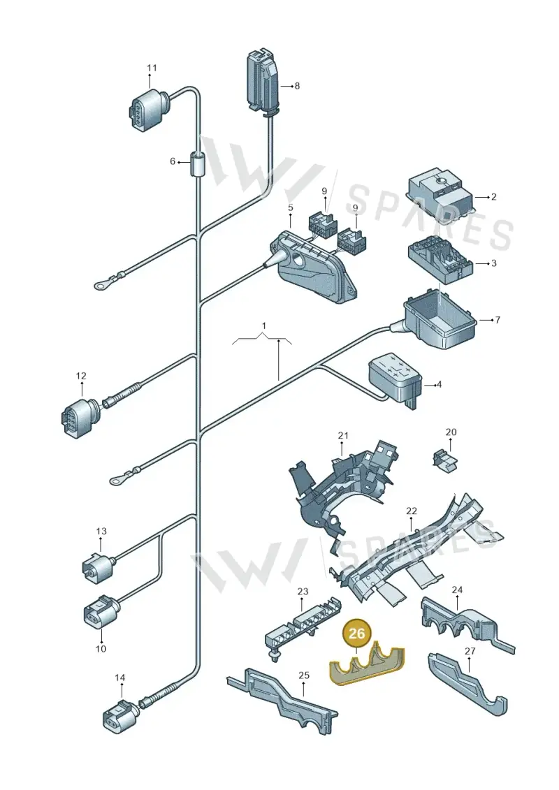 1T0971865D — Volkswagen CADDY (2004-) diagram 409971150, position 26