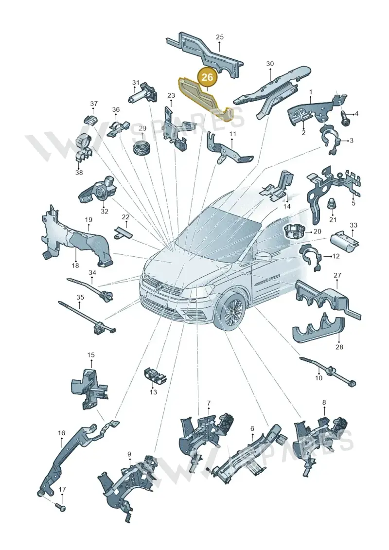 1T0971866A — Volkswagen Caddy kombi (2015-2020) diagram 866971840, position 26