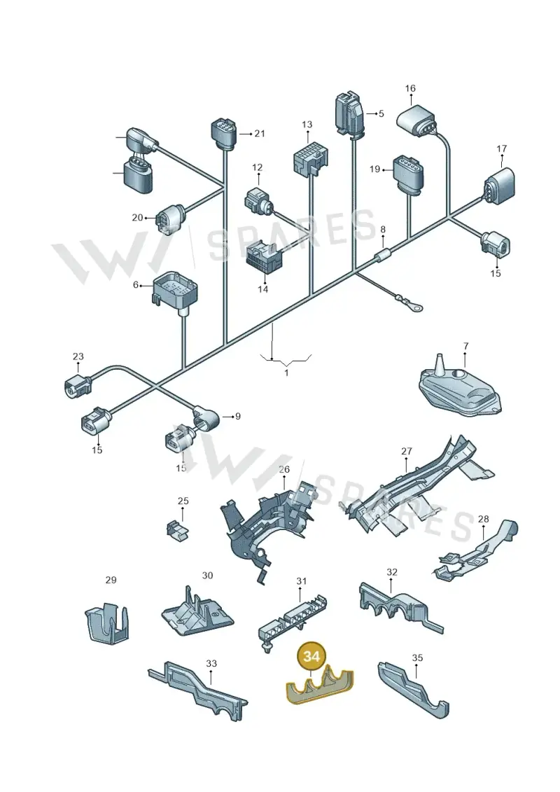 1T0971866B — Volkswagen TOURAN (2003-2005) diagram 409971400, position 34
