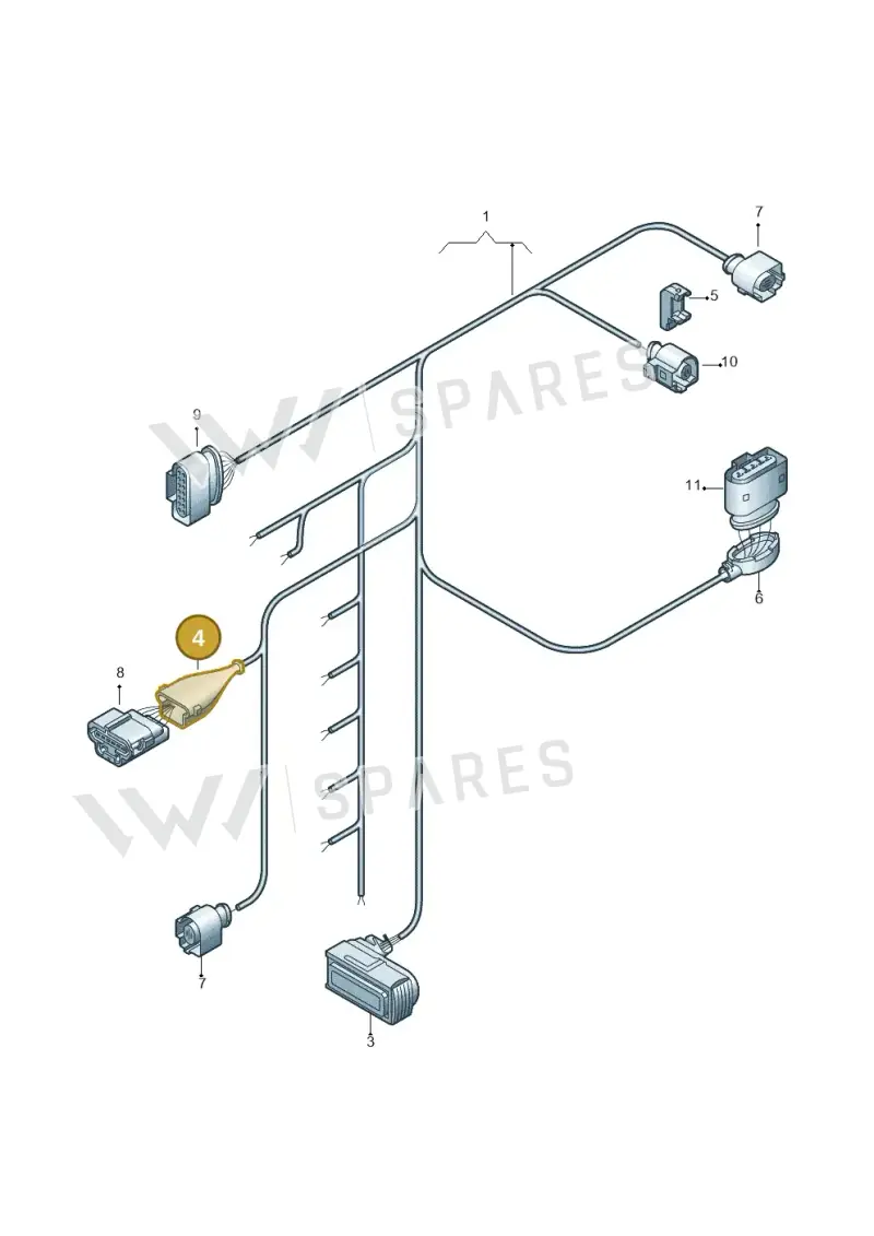 1T0971909 — Volkswagen Caddy panel van (2008-2010) diagram 443971410, position 4