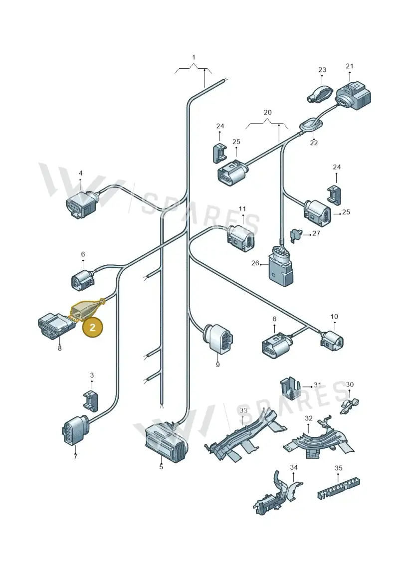 1T0971909 — Volkswagen Caddy panel van (2008-2010) diagram 477971450, position 2