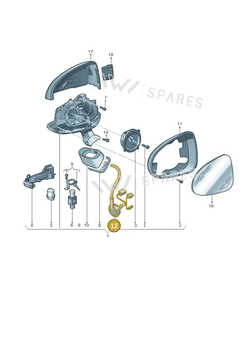 1T0971913 — Volkswagen Touareg BlueMotion (2014-2018) diagram 693857400, position 12