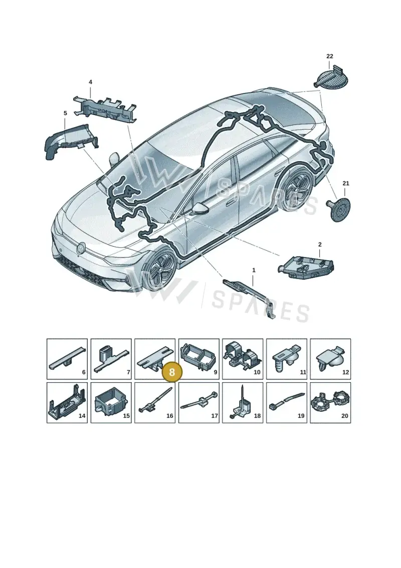 1T0971930D — Volkswagen ID.7 Limousine Pro (2023-) diagram 14b972001, position 8
