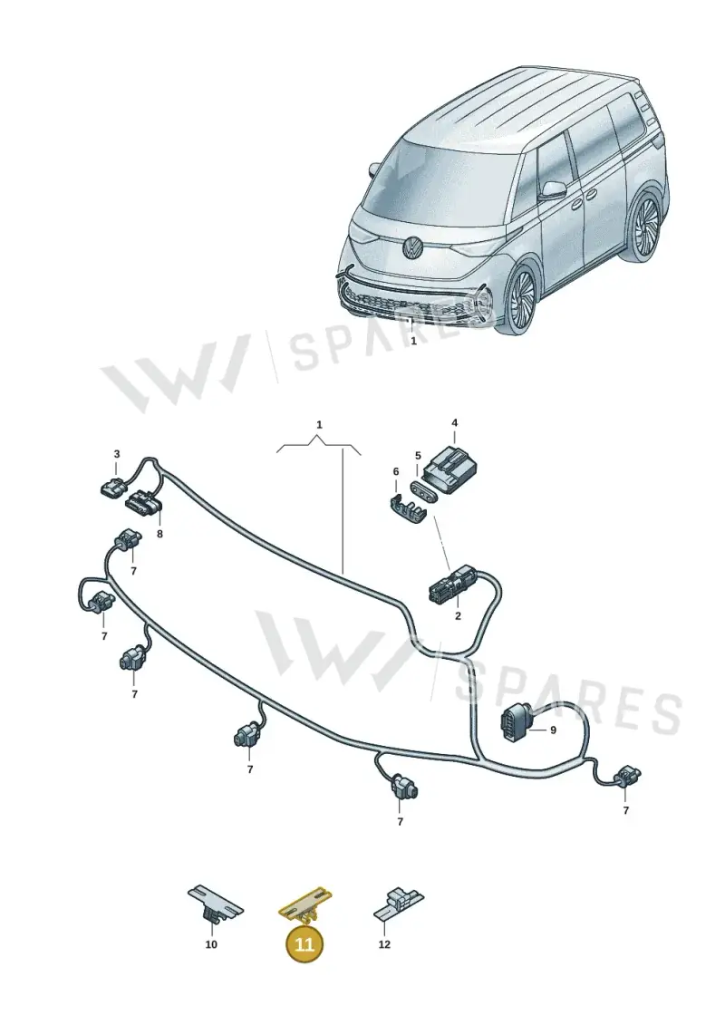 1T0971930D — Volkswagen ID.Buzz (2022-) diagram 15a971000, position 11