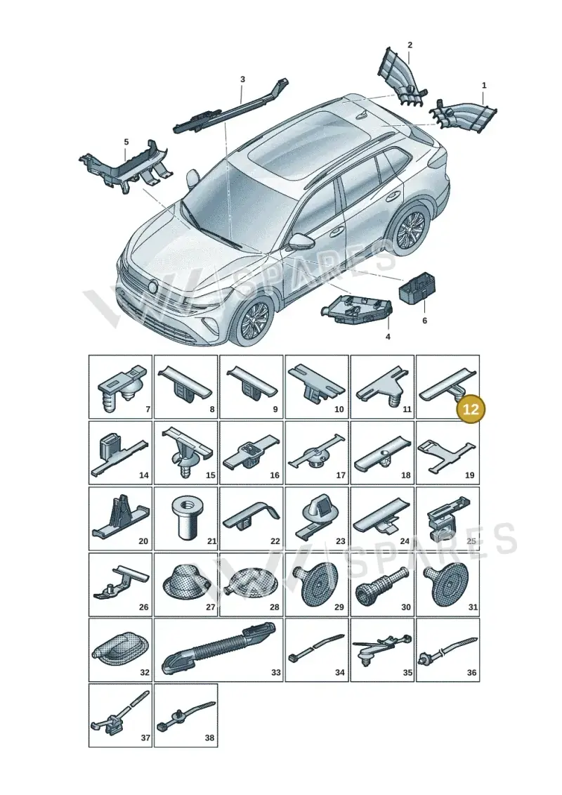 1T0971930F — Volkswagen Tiguan 2.0 (2023-) diagram 57x972001, position 12