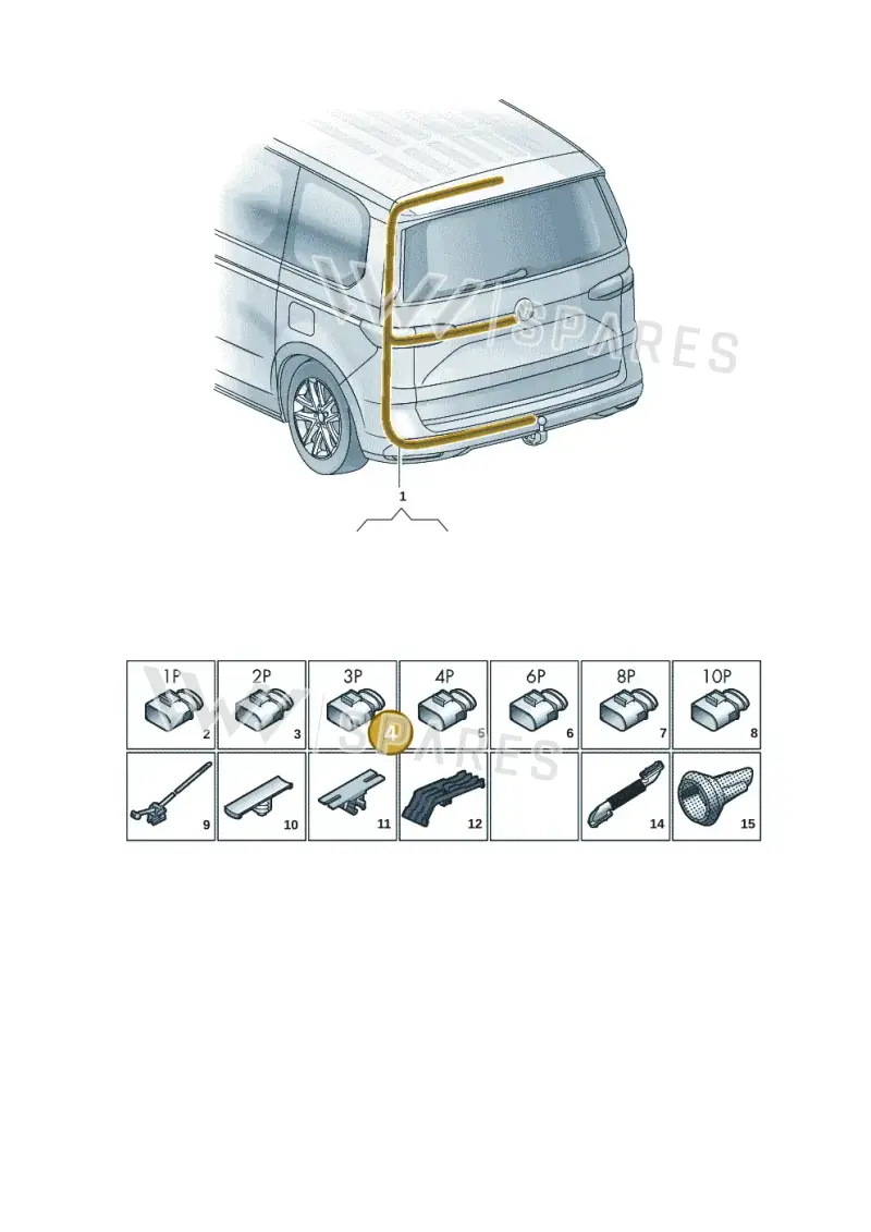 1T0972703 — Volkswagen Multivan (2021-) diagram 7t0972810, position 4